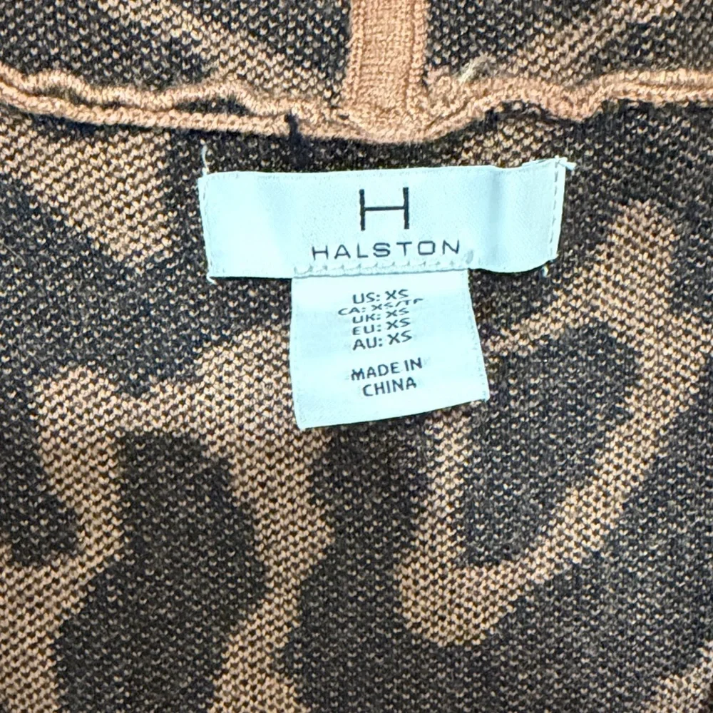 H by Halston Animal Print Hooded Sweater - Picture 2 of 4